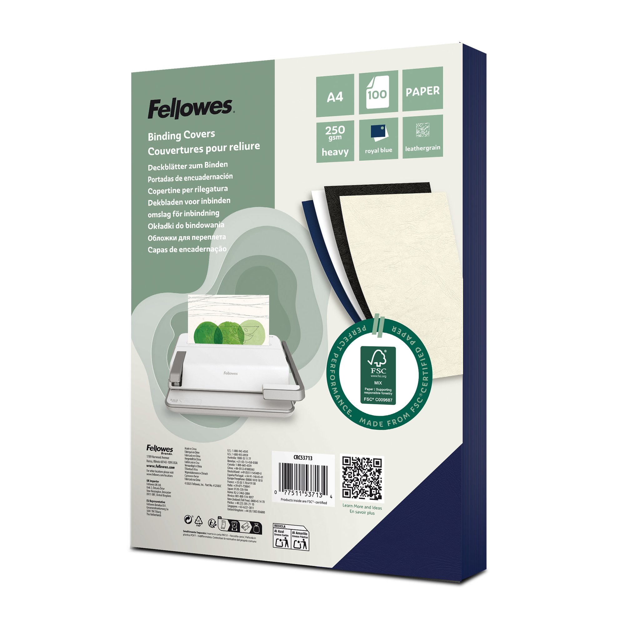 FELLOWES 5371305 A4 LEATHERBOARD COVERS