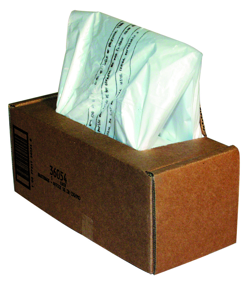 Fellowes Shredder Waste Bag 53-75 Litre Clear (Pack 50) 36054