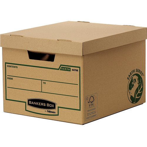 Storage Boxes Fellowes Bankers Box Earth Series Standard Storage Box Board Brown (Pack 10) 4470601