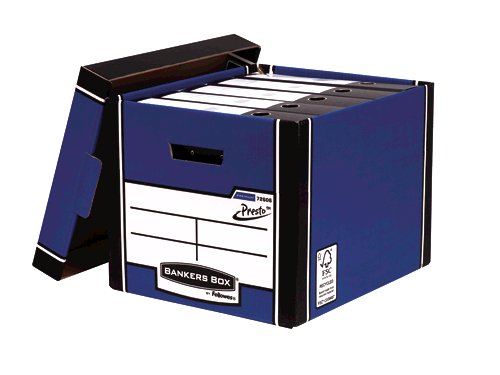 Storage Boxes Fellowes Bankers Box Premium Storage Box Presto Board Blue (Pack 10) 7260601
