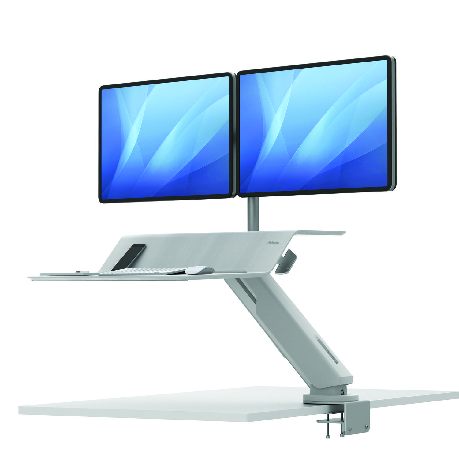 Fellowes Lotus RT Sit Stand Workstation Dual White 8081801