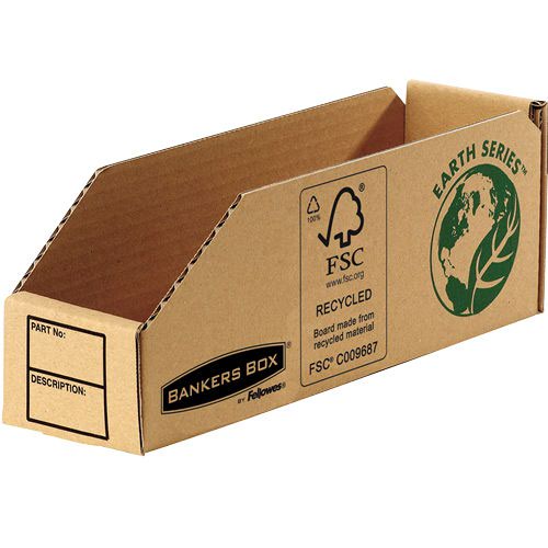 Bankers+Box+by+Fellowes+Parts+Bin+Corrugated+Fibreboard+Packed+Flat+W76xD280xH102mm+Ref+07352+%5BPack+50%5D
