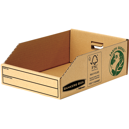 Containers Fellowes Earth Parts Bin 200mm (Pack 50) 07355