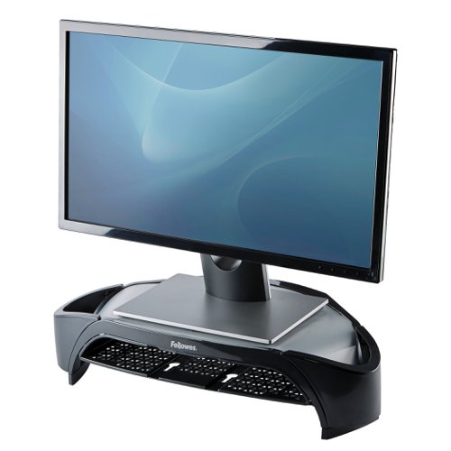 Fellowes Smart Suites TFT Monitor Riser Plus Letter Tray 2 Pods 3 Heights Capacity 21in 10kg Ref 8020801