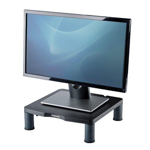 Fellowes+Standard+Monitor+Riser+17in+CRT+21in+TFT+Capacity+27kg+3+Heights+51-102mm+Graphite+Ref+9169301