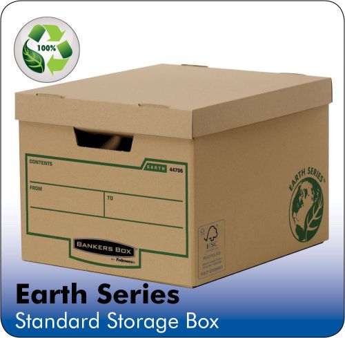 Bankers Box by Fellowes FSC Earth Series Standard Storage Box Brown Ref 4470601 [Pack 10]