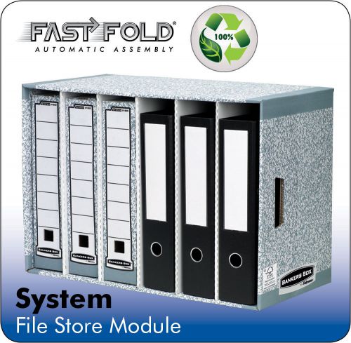 Storage Boxes Fellowes Bankers Box System Filestore Module Board Grey (Pack 5) 1880
