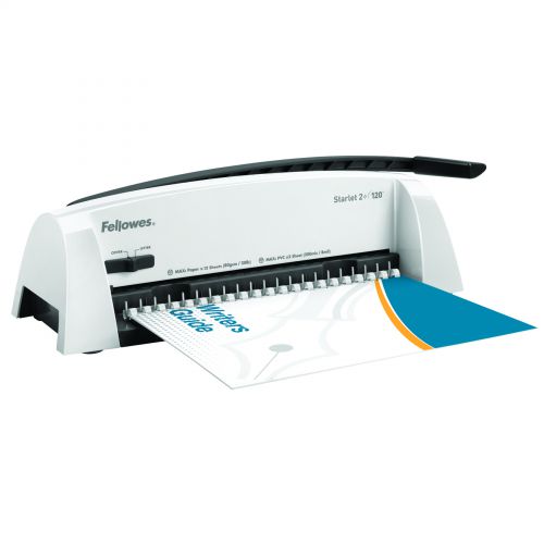Fellowes Starlet 2plus Comb Binder Manual 12 Sheet Punch 120 Sheet Bind Max Comb 16mm Guide Ref 5227901