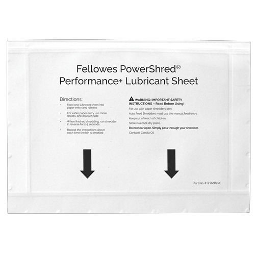 Fellowes+Powershred+Performance%2B+Lubricant+Sheets+%28Pack+10%29+4025601