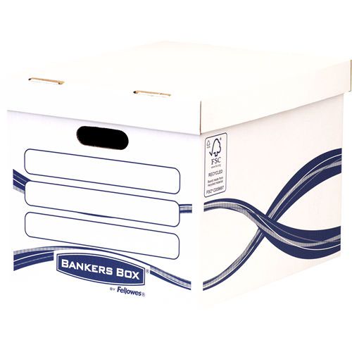 Storage Boxes ValueX Storage Box Board White and Blue (Pack 10) 4460801