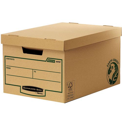 Fellowes Bankers Box Earth Series Large Storage Box Board Brown (Pack 10) 4470701