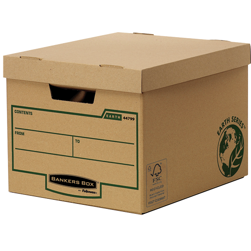 Storage Boxes Fellowes Bankers Box Earth Series Heavy Duty Storage Box Board Brown (Pack 10) 4479901