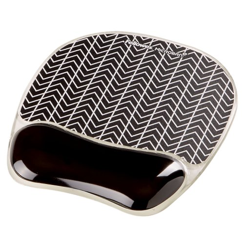 Fellowes PhotoGel Self Adjusting Mousepad Wrist Support Chevron Ref 9653401