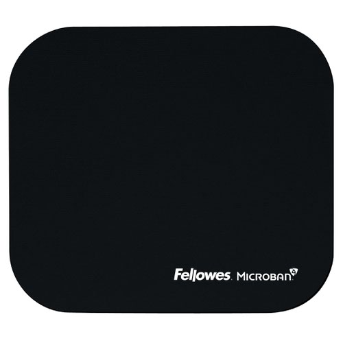 Fellowes+Microban+Mousepad+Antibacterial+with+Non-slip+Base+Black+Ref+5933907