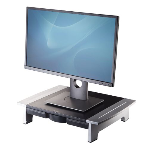Risers / Stands Fellowes Office Suites Standard Monitor Riser Black/Silver 8031101