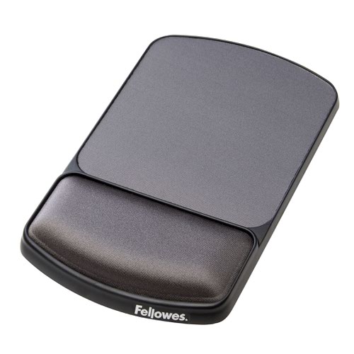 Mouse Mats Fellowes Height Adjustable Premium Gel Mouse Pad and Wrist Rest Graphite 9374001