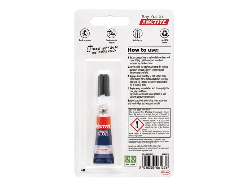 Bostik Super Glue Liquid Tube 3g 30813340