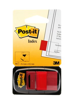 Post-it Index Flags 25mm 50 Tabs RD PK12