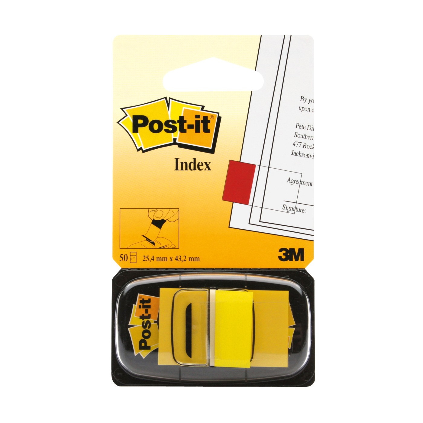 Post-it Index Flags 25mm 50 Tabs YL PK12