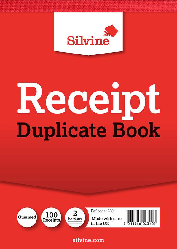 Silvine Dupl Receipt Book 105x148mm Pk12