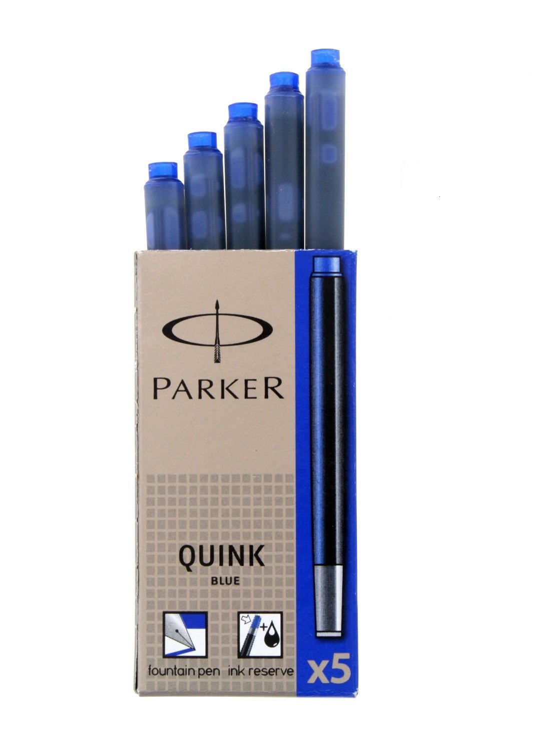 Parker Long Refill Cartridge BL PK5