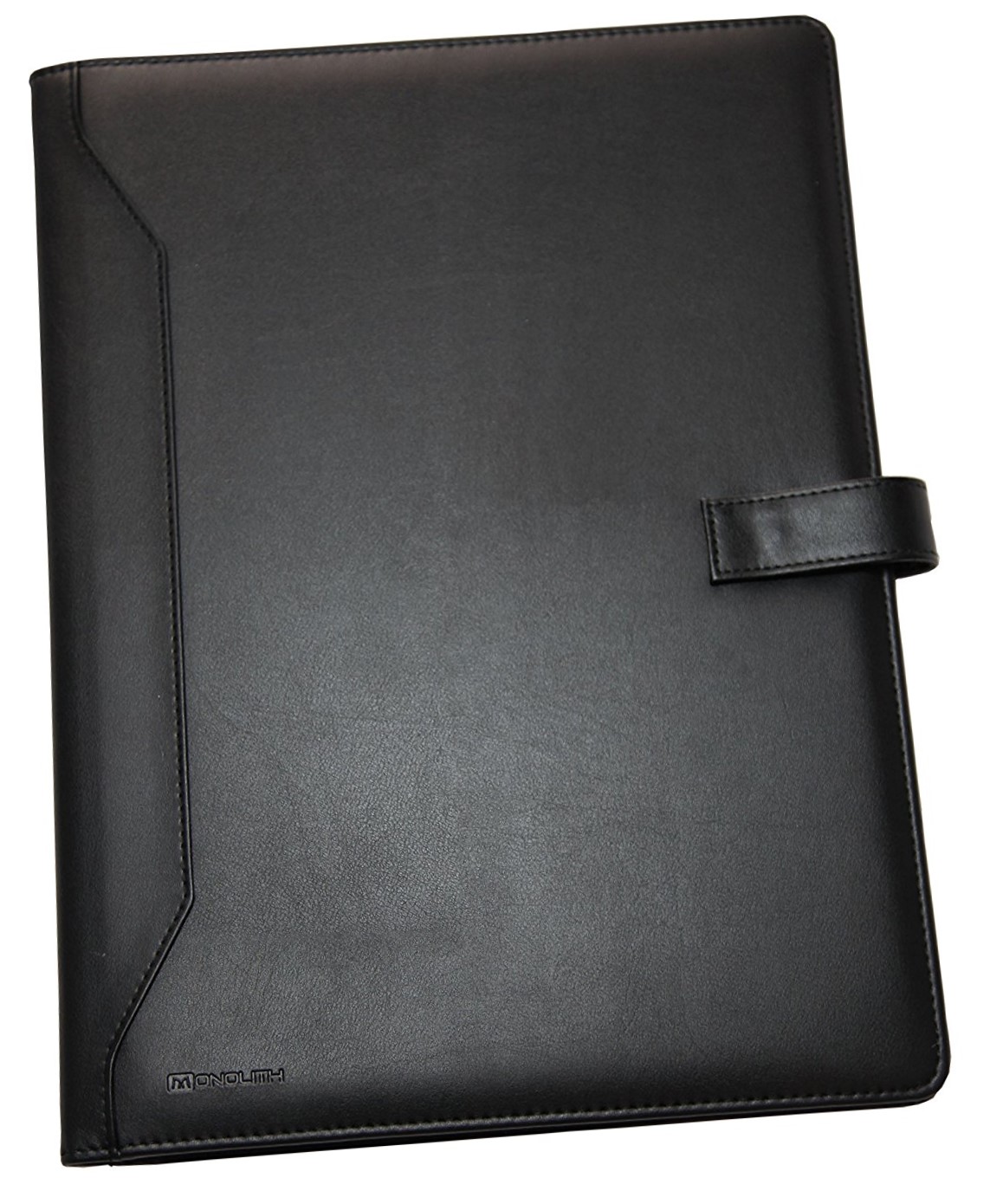 Potfolios Monolith A4 Conference Folder and Pad Leather Look Black 2900