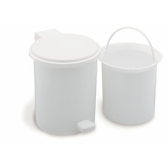 Addis+Foot+Pedal+Vanity+Bin+2.9+Litre+White+%28Foot+pedal+for+hygienic+hands-free+operation%29++9872