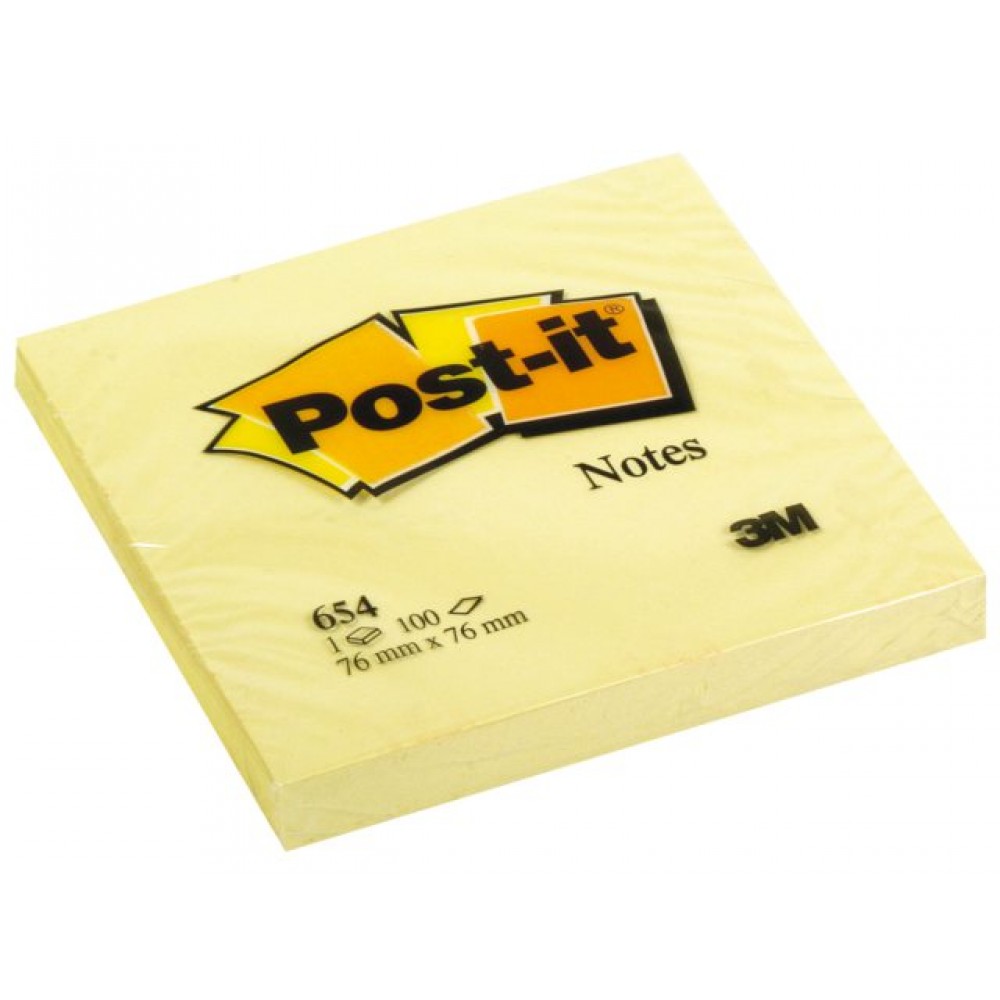 Post-it Notes 76x76mm Canary PK12