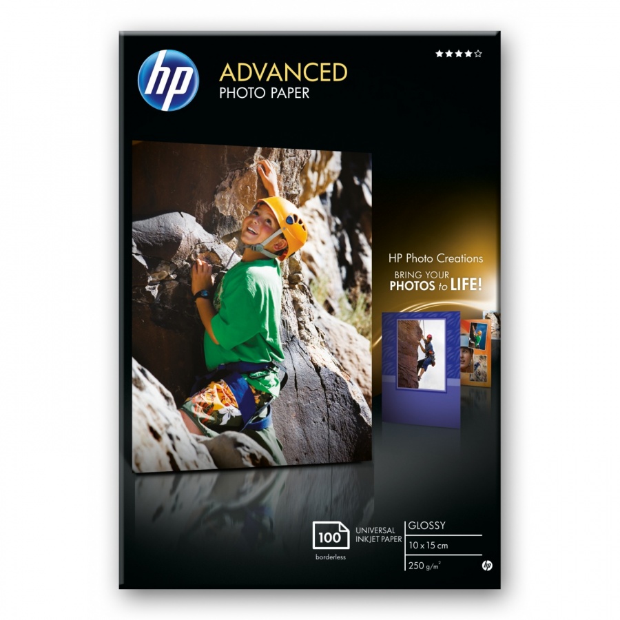 HP Glossy Photo Paper 10x15cm Pack 100 - Q8692A