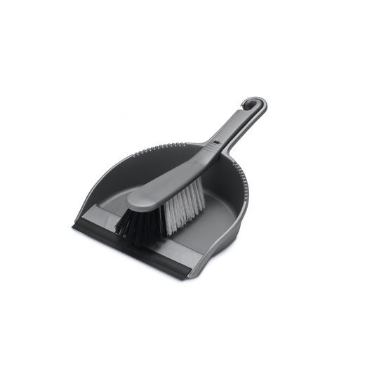 Soft Dustpan and Brush Set Silver