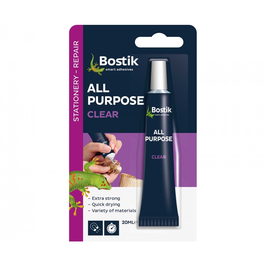 Strong Glues Bostik All Purpose Adhesive 20ml Clear (Pack 6)