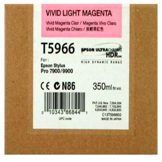 Epson C13T596600 T5966 Vivid Light Magenta Ink 350ml