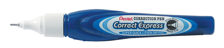Correction Pens Pentel Correct Express Correction Pen 7ml White (Pack 12)