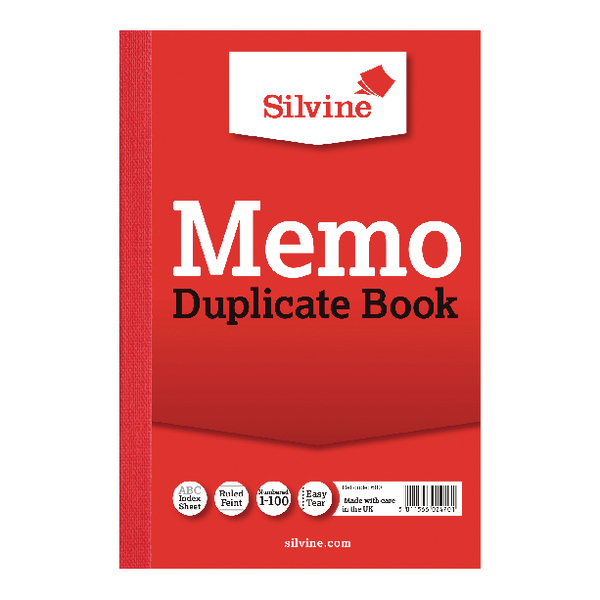 Silvine Dup Memo Book 152x102mm PK12