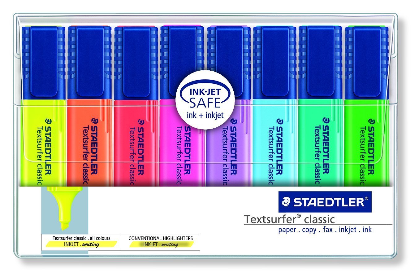Staedtler Textsurfer Classic Highlighter Pen Chisel Tip 1-5mm Line Assorted Colours (Pack 8)