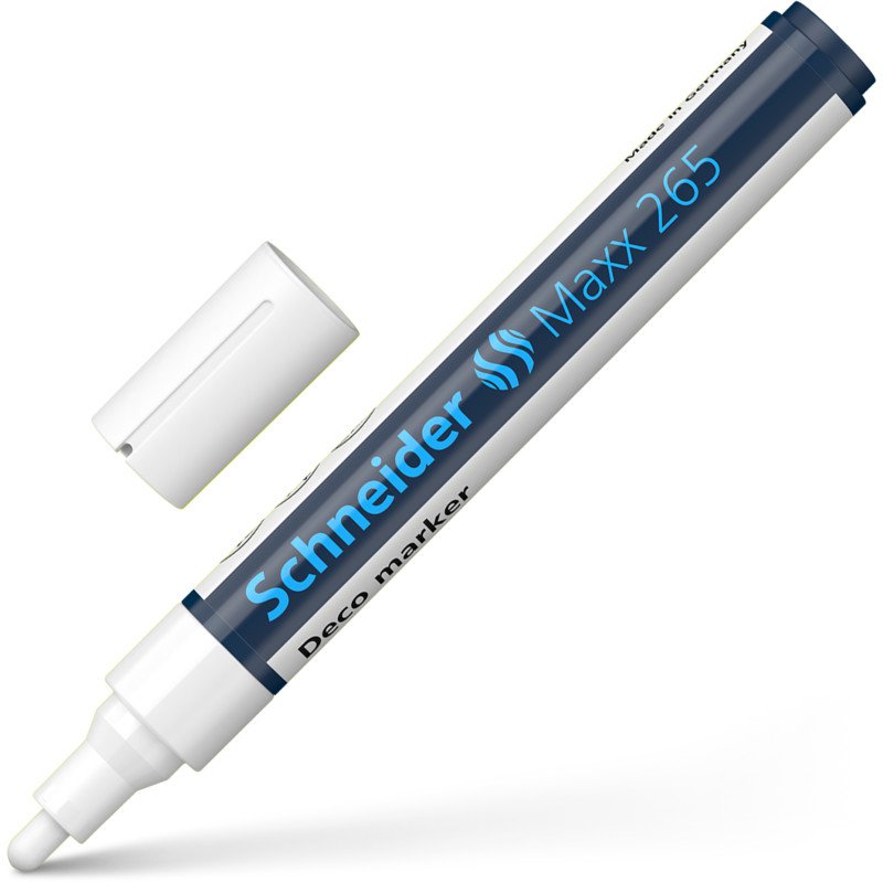 Schneider Deco Chalk Marker Bullet Tip 1-3mm Line White (Pack 10)