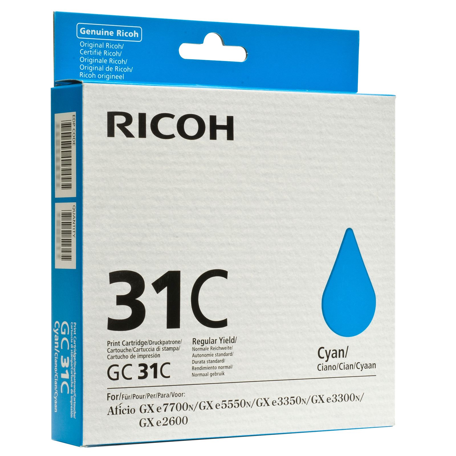 Ricoh 405689 GC31C Cyan Gel Ink 1.92K Review