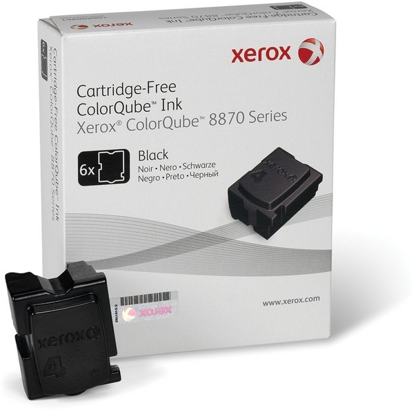 XEROX 8870 BLACK 6 PACK WAX STICK