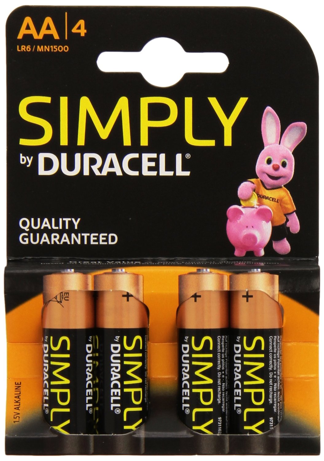 Duracell Simply AA Batteries PK4