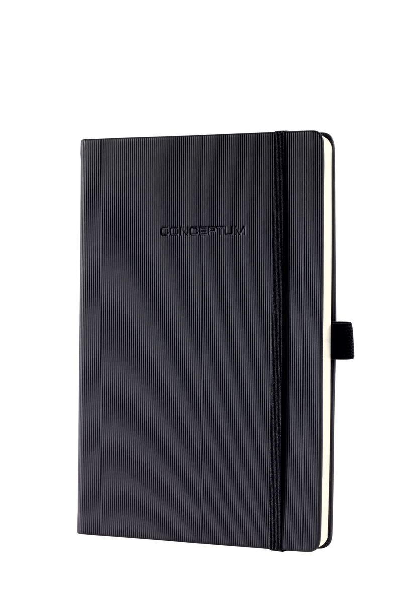 Sigel CONCEPTUM A5 Casebound Hard Cover Notebook Ruled 194 Pages Black