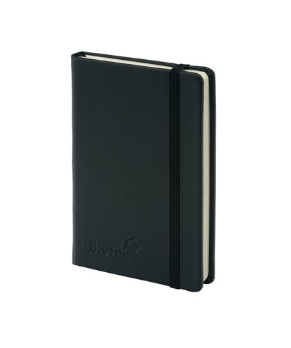 Silvine Executive A6 Casebound Soft Feel Cover Notebook Ruled 160 Pages Black