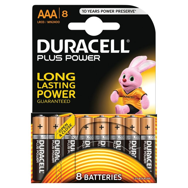 Duracell AAA Plus Batteries PK8