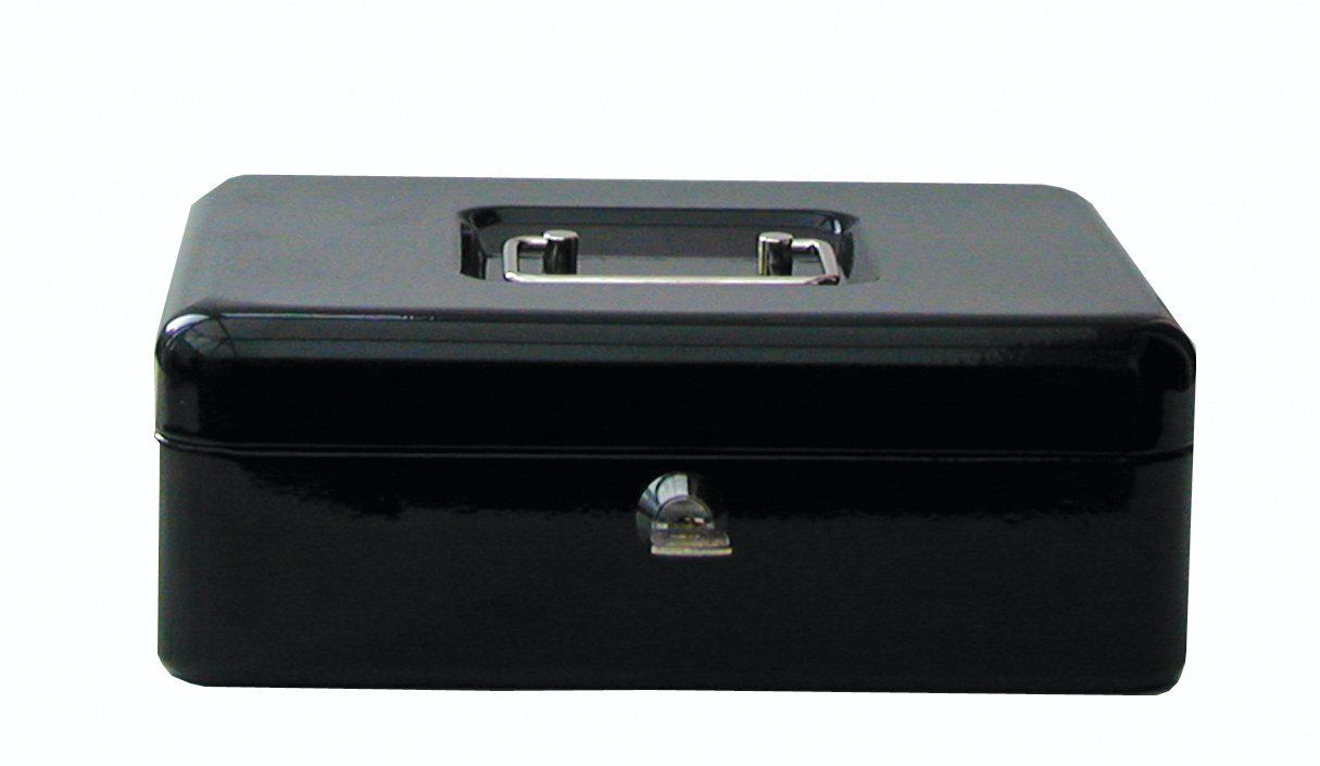 ValueX Metal Cash Box 300mm (12 Inch) Key Lock Black