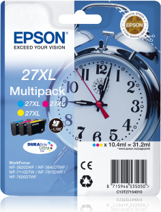 Epson+DURABrite+Ultra+27XL+Ink+Cartridge-Cyan++Magenta++Yellow