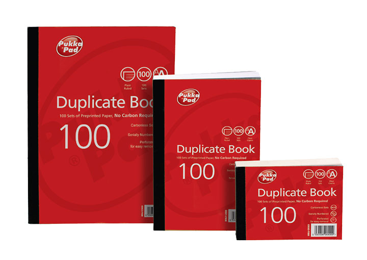 Pack 5 Pukka Duplicate Ruled Book 216x130mm With Carbon Paper