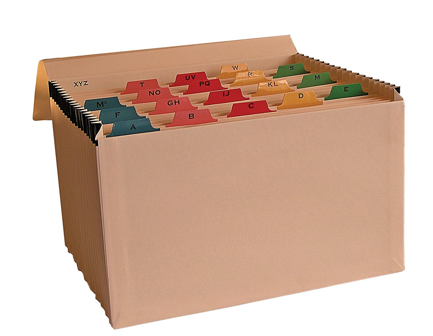 Cathedral Expanding File Manilla Mylar Reinforced 19 Pocket Labelled A-Z Buff