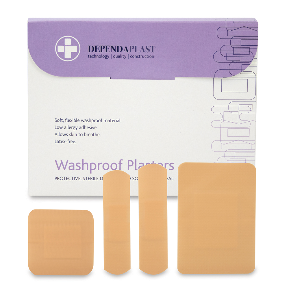 Reliance Dependaplast Plasters Washproof Assorted Sizes (Pack 100)