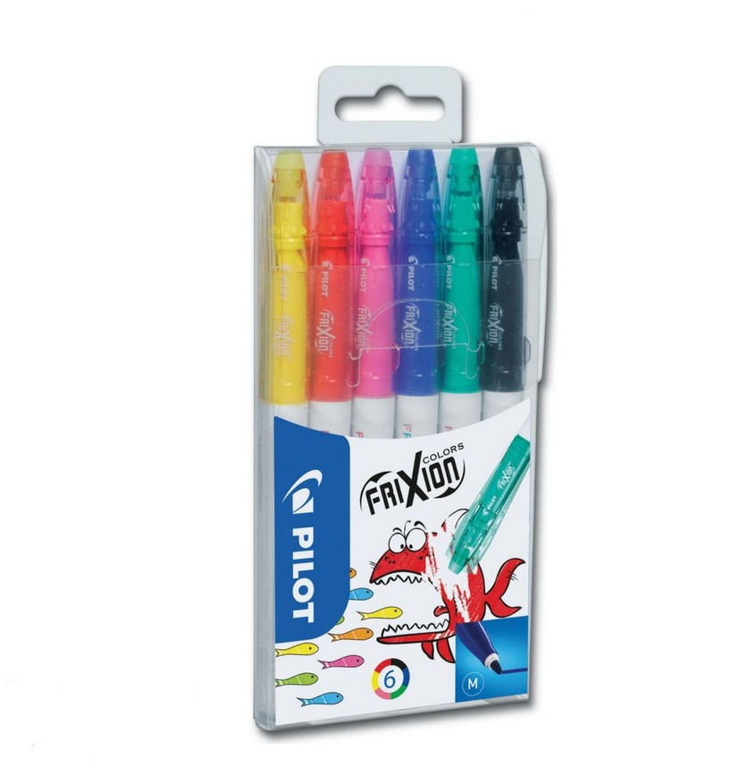 Pilot FriXion Colours Felt Tip Colouring Pens Assorted Colours (Pack 6)