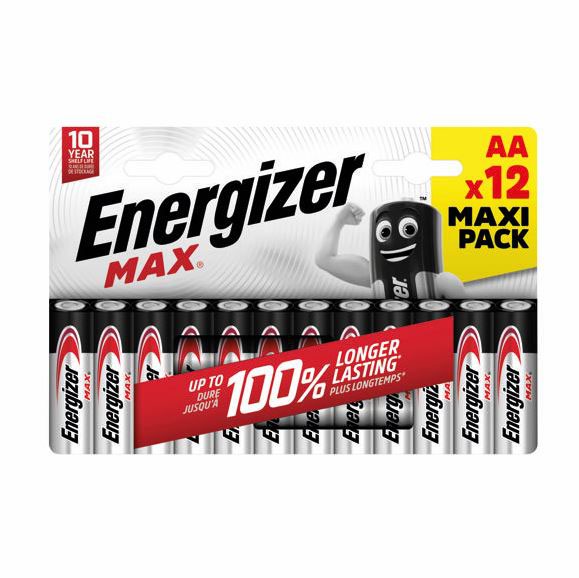 AA Energizer Max AA Alkaline Batteries (Pack 12)