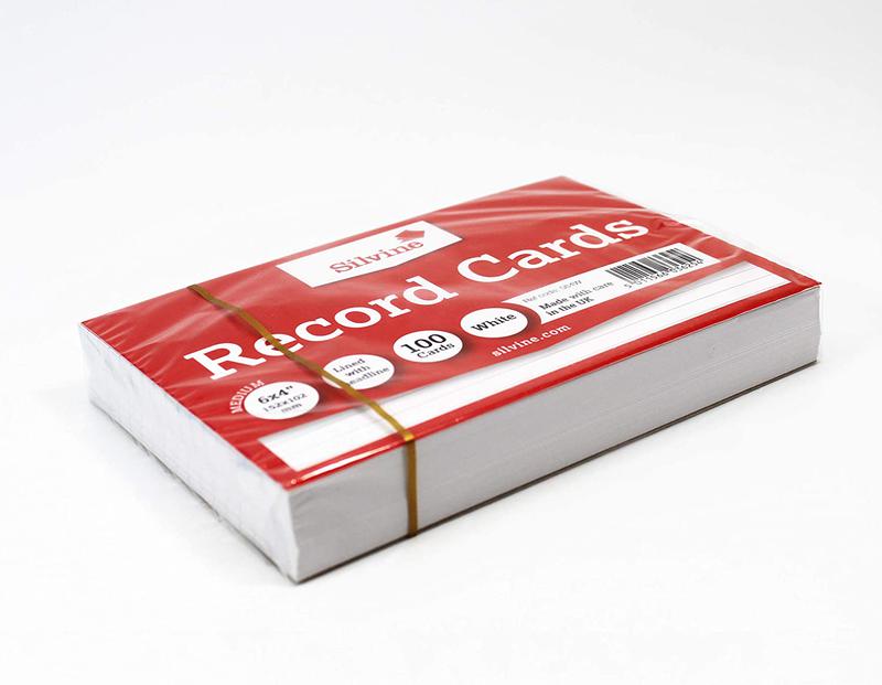ValueX Record Cards Ruled 152x102mm White (Pack 100)